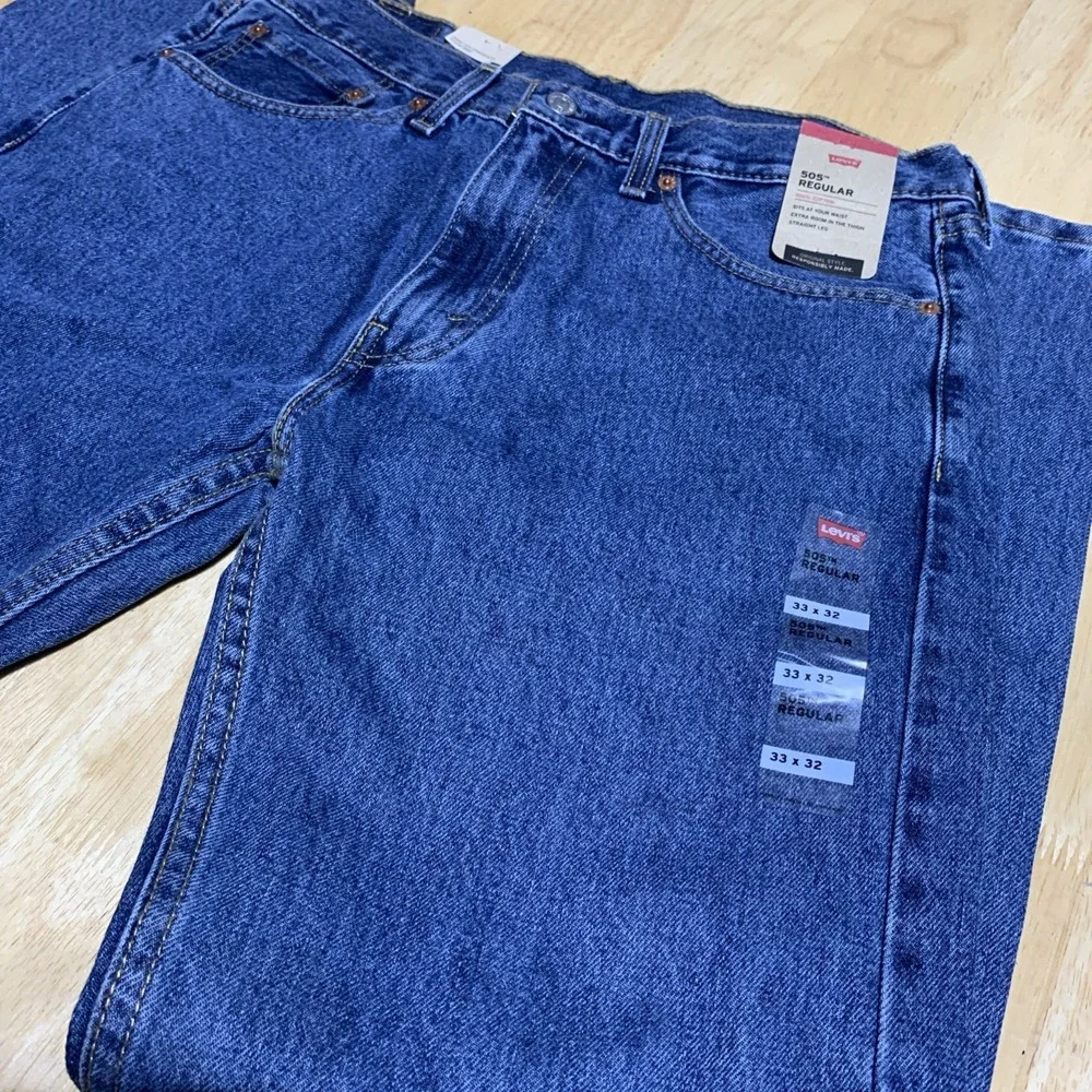 Levis 505 Jeans Mens Size 33x32 Regular Fit Straight Leg‎ 100% Cotton